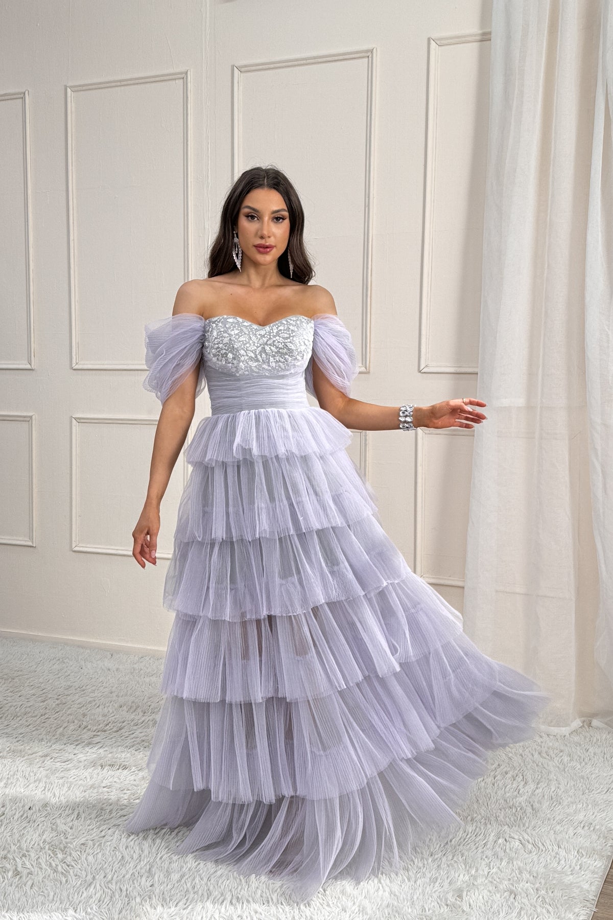 A-line Off-The-Shoulder Sleeveless Floor-Length Ruche Beading Prom Dre – Kexindaidd boutique store A-line Off-The-Shoulder Sleeveless Floor-Length Ruche Beading Prom Dre – Kexindaidd boutique store